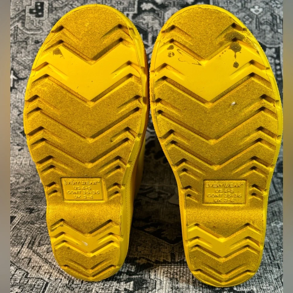 NWT Totes Cirrus Youth Yellow Rain Boots Size‎ 4/5 (Big Kids)
